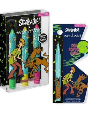 Scooby-Doo Makeup Set Wet n Wild Sparkle Liquid Eyeliner & Neon Body Crayons